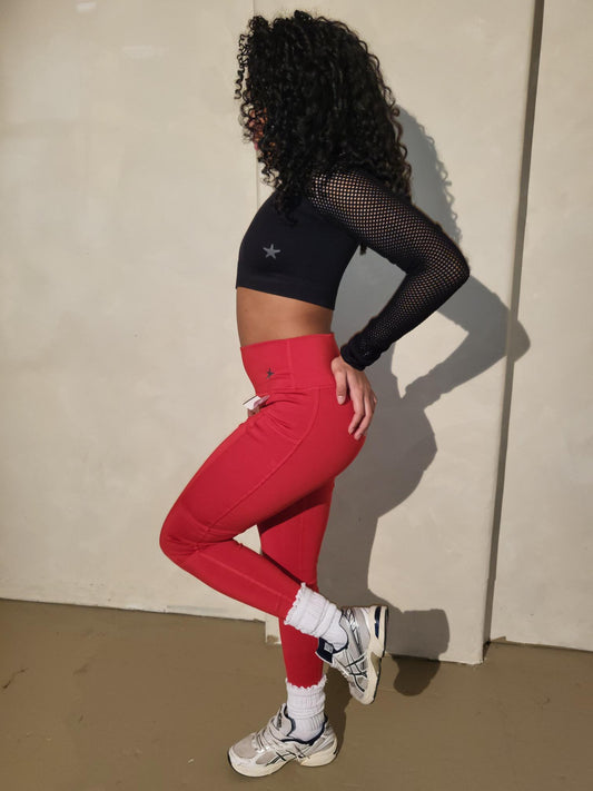 Black long sleeve crop top