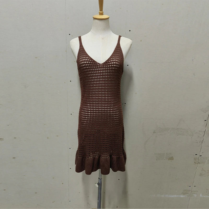 Hattie Fashion V-neck Knit Dress