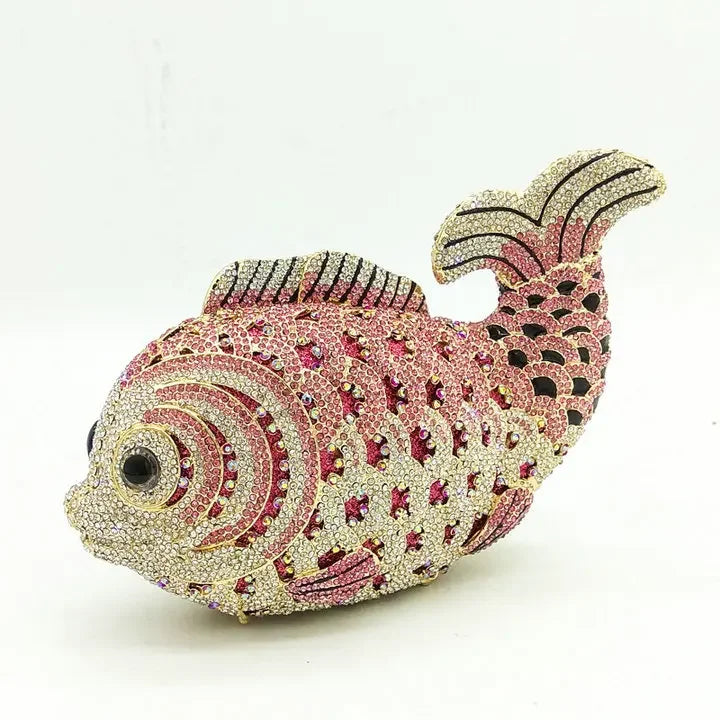 Bling Fish Clutch Women Crystal Evening Bags
