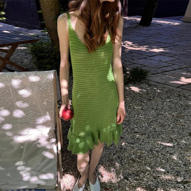 Hattie Fashion V-neck Knit Dress