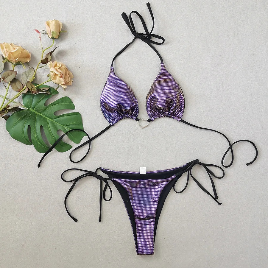 Madison Disco 3-piece Bikini Set