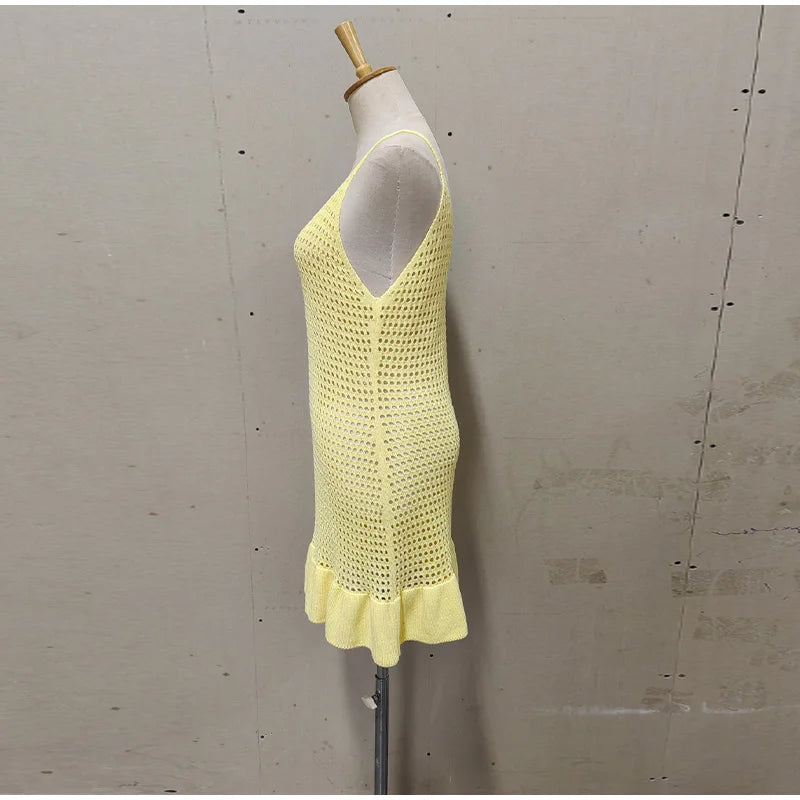 Hattie Fashion V-neck Knit Dress