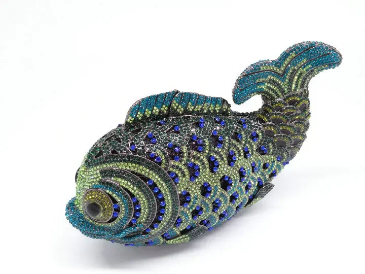 Bling Fish Clutch Women Crystal Evening Bags