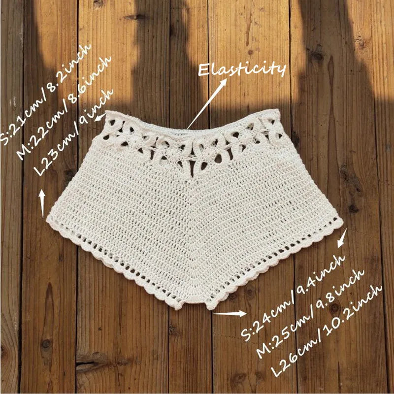 Crochet Cutout Swim Shorts