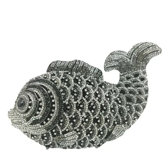 Bling Fish Clutch Women Crystal Evening Bags