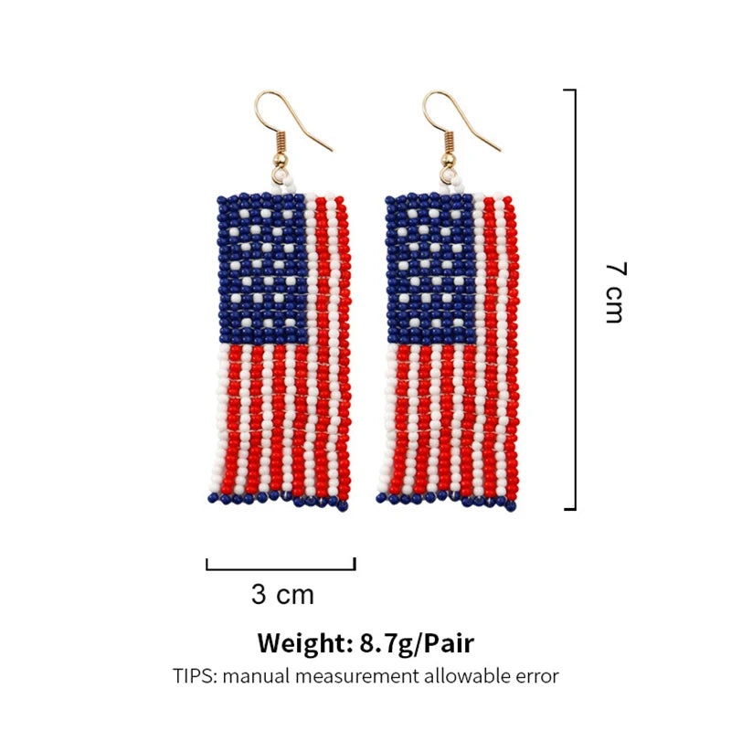 American Flag Handmade Earrings