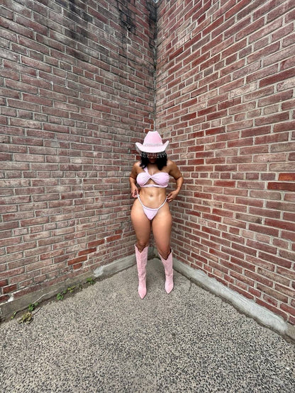 Pink Gladiator 3-Piece Swimsuit Set