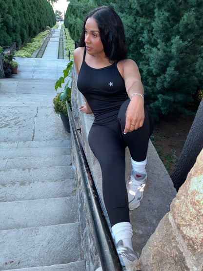 Debrah Black Gym Jumpsuit
