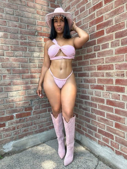 Pink Gladiator 3-Piece Swimsuit Set