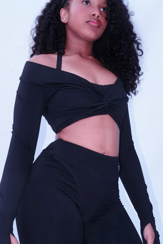 VERO 3 Piece Black Leggings Set