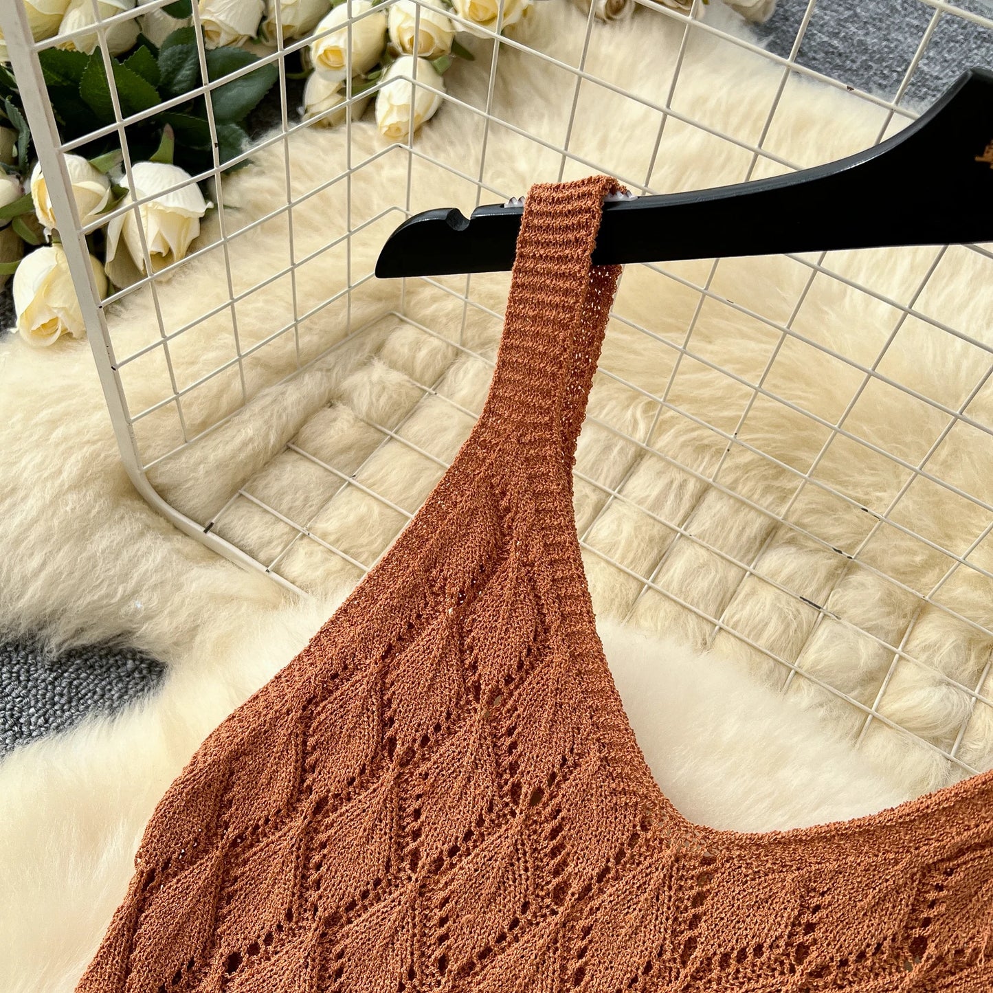 SINGREINY Summer Knitted Beach
