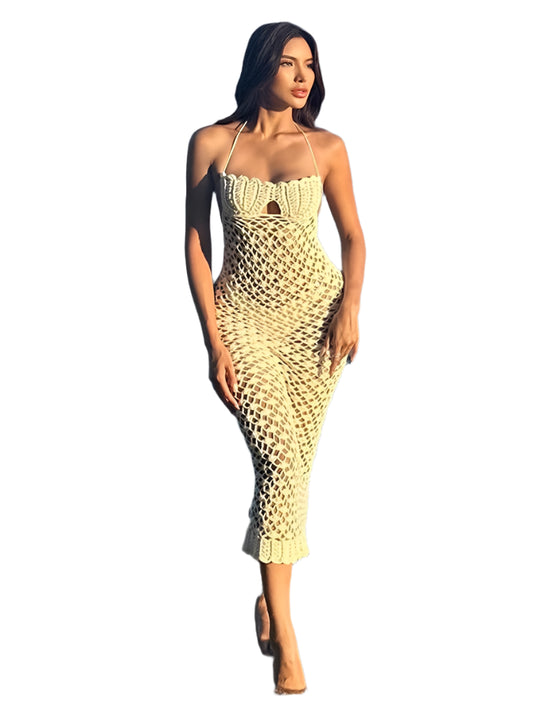 Shell Lace Up Long Dresses