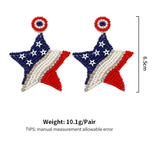 American Flag Handmade Earrings