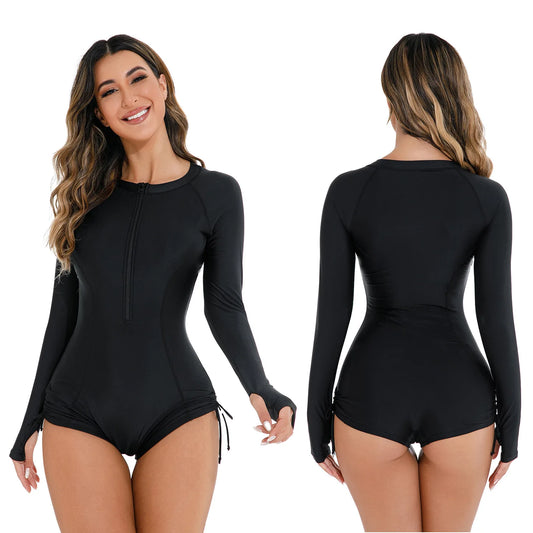 High Waist Long Sleeve Elastic