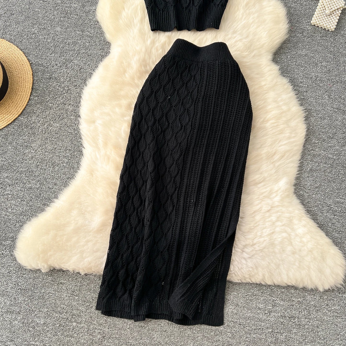 SINGREINY Summer Knitted Beach