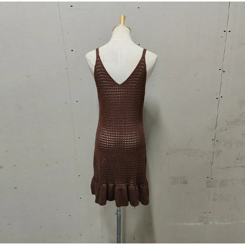 Hattie Fashion V-neck Knit Dress