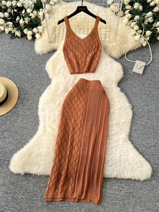 SINGREINY Summer Knitted Beach