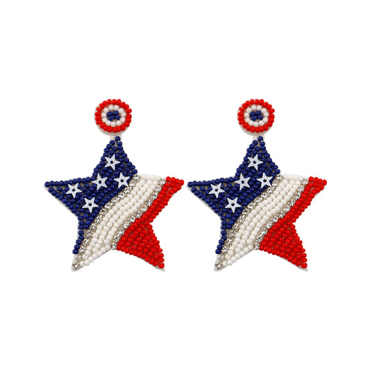 American Flag Handmade Earrings