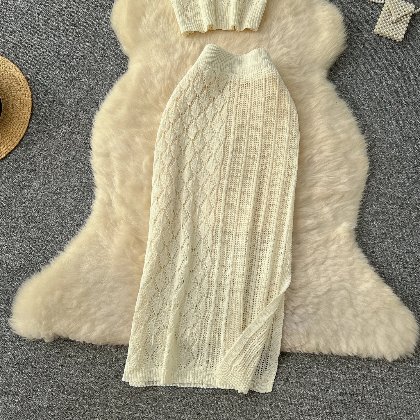 SINGREINY Summer Knitted Beach