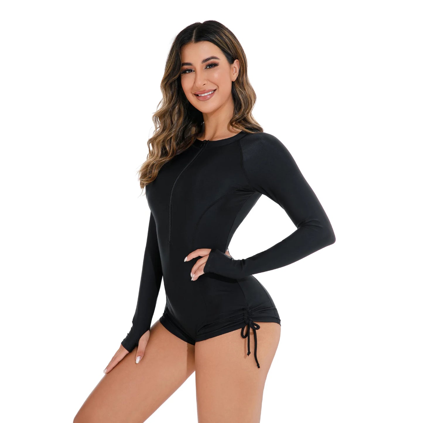 High Waist Long Sleeve Elastic