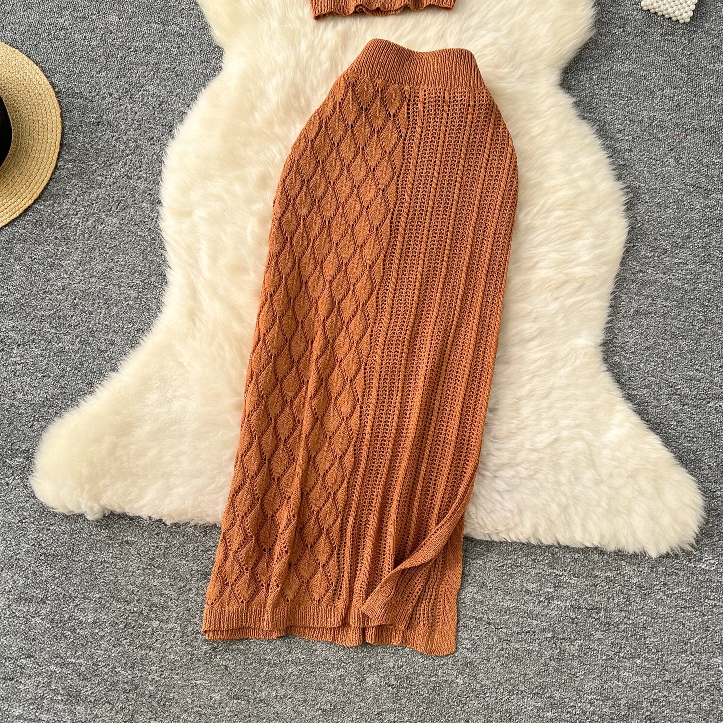 SINGREINY Summer Knitted Beach
