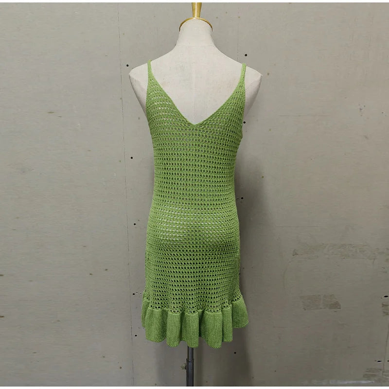 Hattie Fashion V-neck Knit Dress