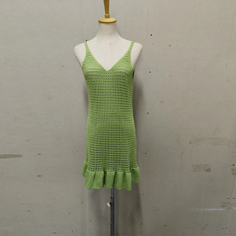 Hattie Fashion V-neck Knit Dress