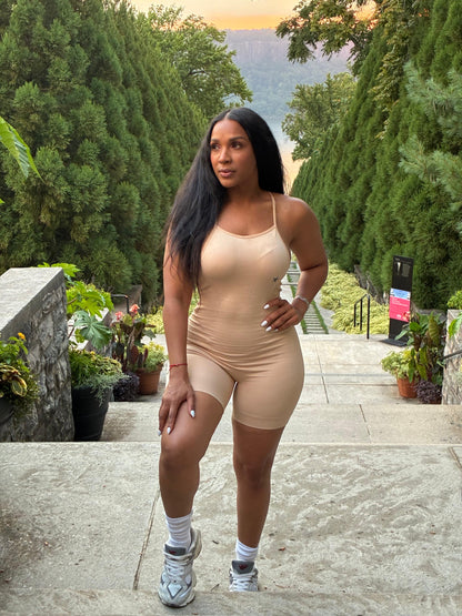 Madison Peach Gym Jumpsuit